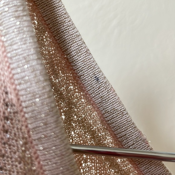 NWT $68 WHBM stunning metallic asymmetrical ombré tank - Picture 7 of 11